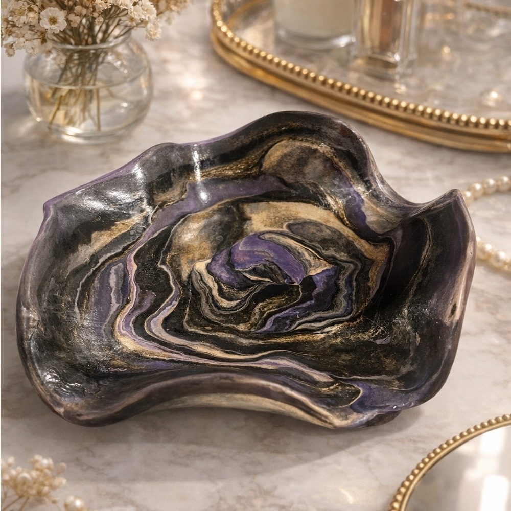 Handmade Polymer Clay Jewelry Dish 5.5